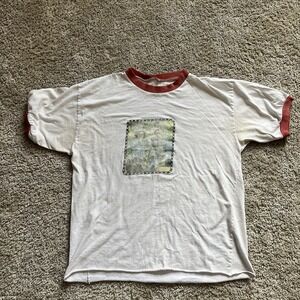 Vintage 90s‎ Dukes of Hazzard Ringer Men's L Red White Distressed Graphic Tee